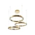 Lampa wisząca CIRCLE 80+80+80 LED złoty połysk na 1 podsufitce -  DN924-80+80+80 gold - Step Into Design